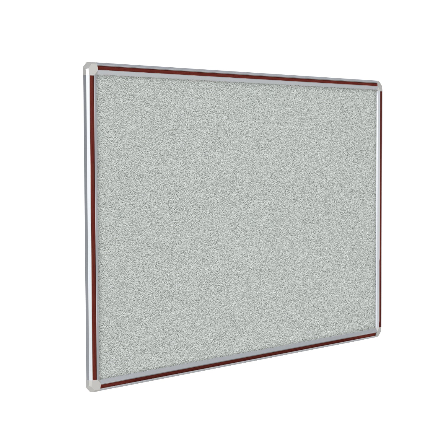 Ghent Vinyl Bulletin Board w/ DecoAurora Aluminum Frame, 3'H x 4'W, Mahogany_1