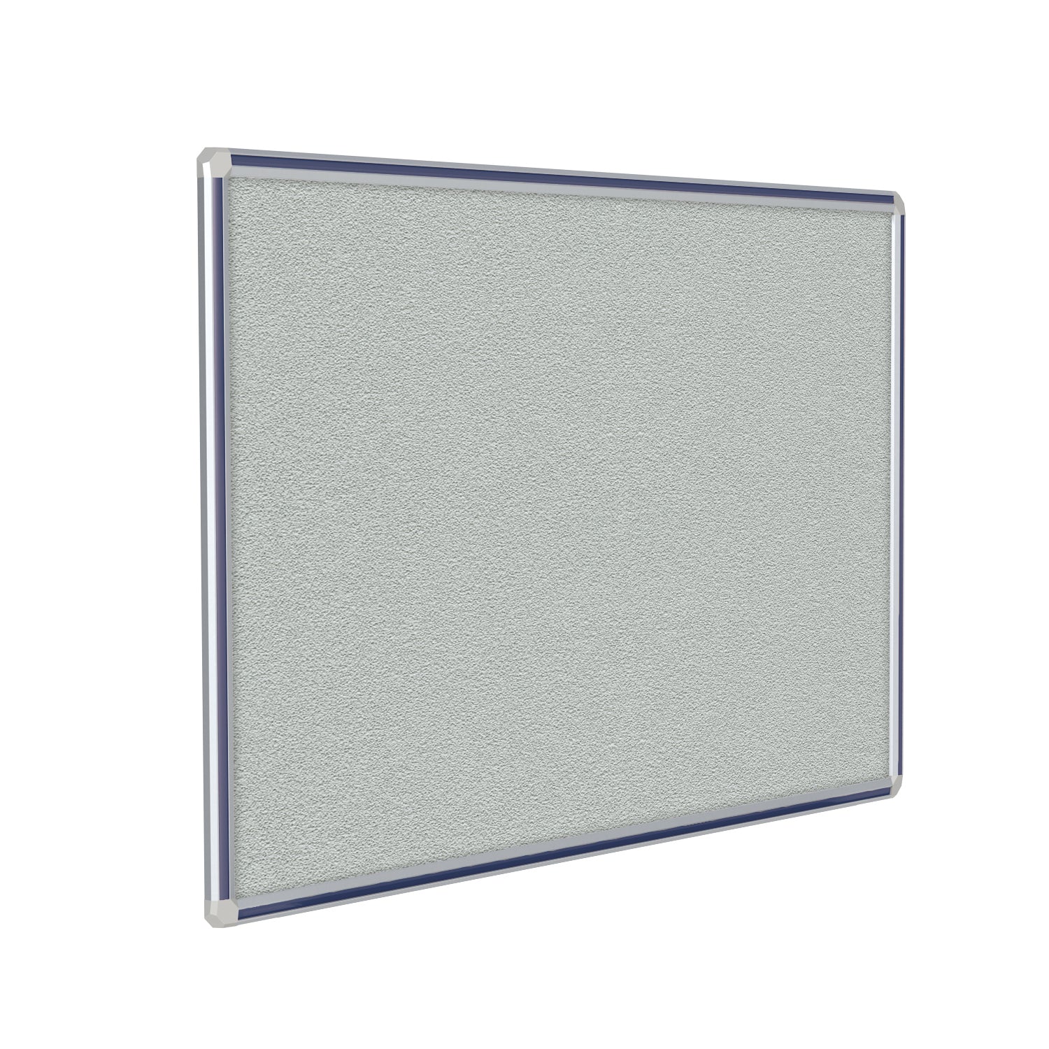 Ghent Vinyl Bulletin Board w/ DecoAurora Aluminum Frame, 4'H x 10'W, Navy Blue_1