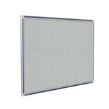 Ghent Vinyl Bulletin Board w/ DecoAurora Aluminum Frame, 4'H x 10'W, Navy Blue_1