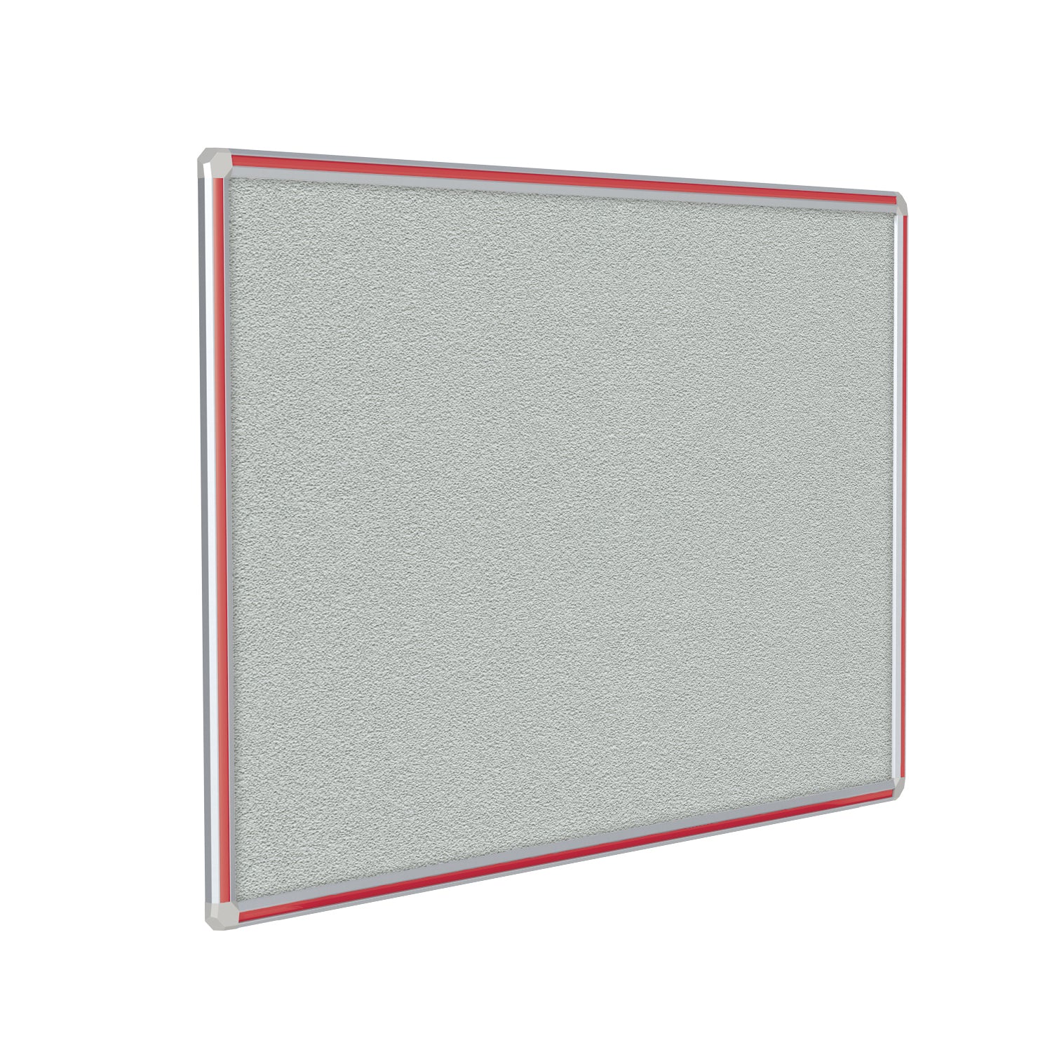 Ghent Vinyl Bulletin Board w/ DecoAurora Aluminum Frame, 3'H x 4'W, Red_1