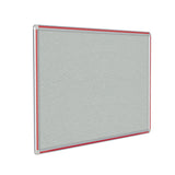 Ghent Vinyl Bulletin Board w/ DecoAurora Aluminum Frame, 4'H x 4'W, Red_1