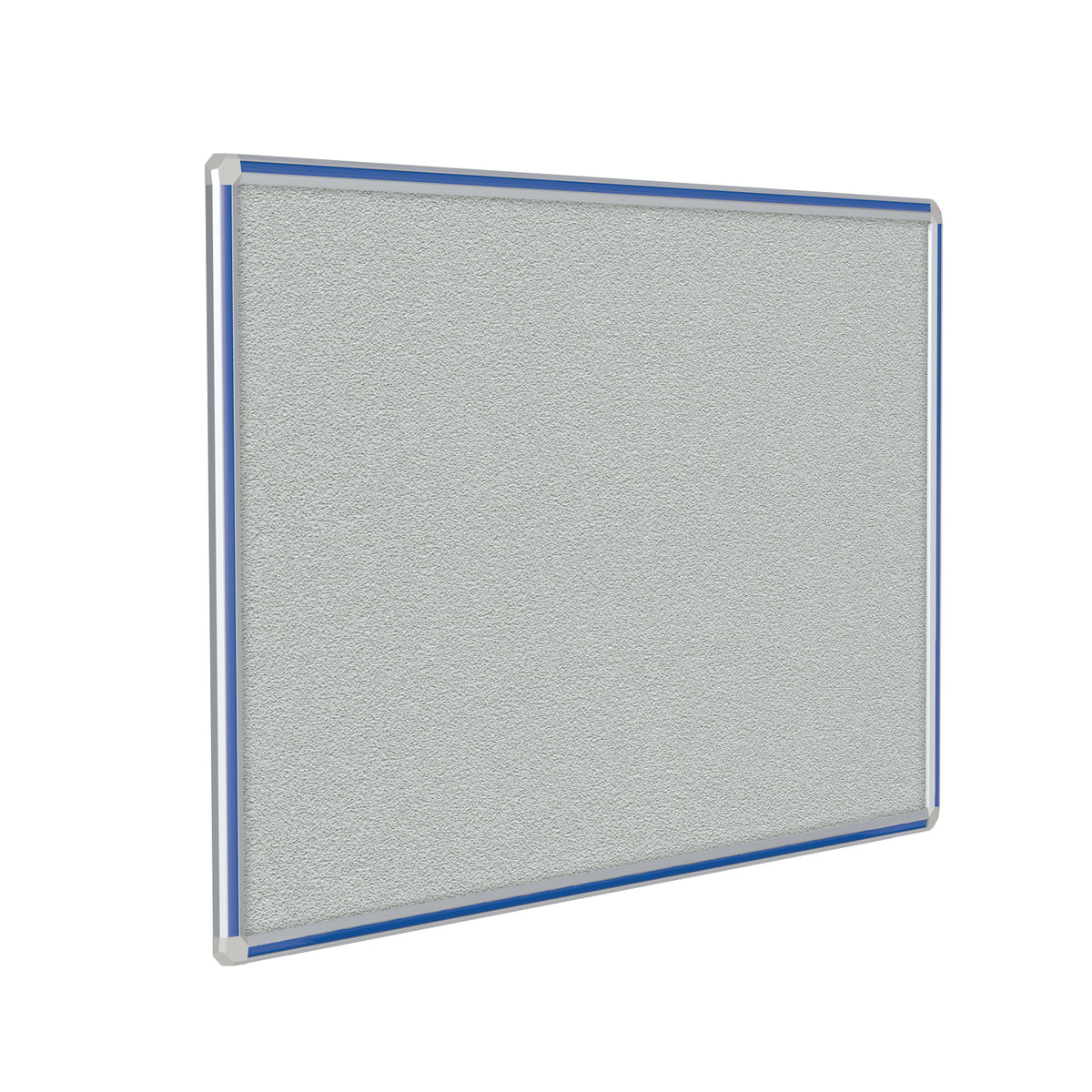 Ghent Vinyl Bulletin Board w/ DecoAurora Aluminum Frame, 4'H x 4'W, Royal Blue_1