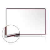 Ghent Porcelain Whiteboard, Magnetic w/ DecoAurora Aluminum Frame, 3'H x 4'W, Cherry_1
