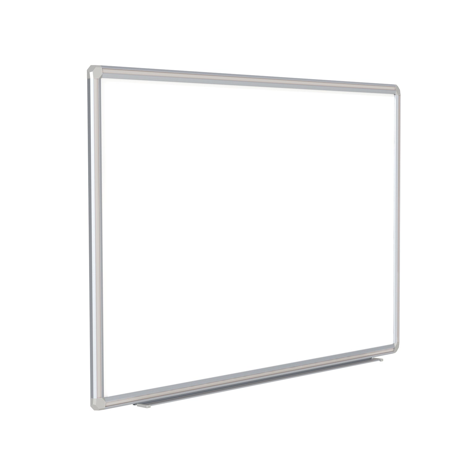 Ghent Porcelain Whiteboard, Magnetic w/ DecoAurora Aluminum Frame, 3'H x 4'W, Gray_1