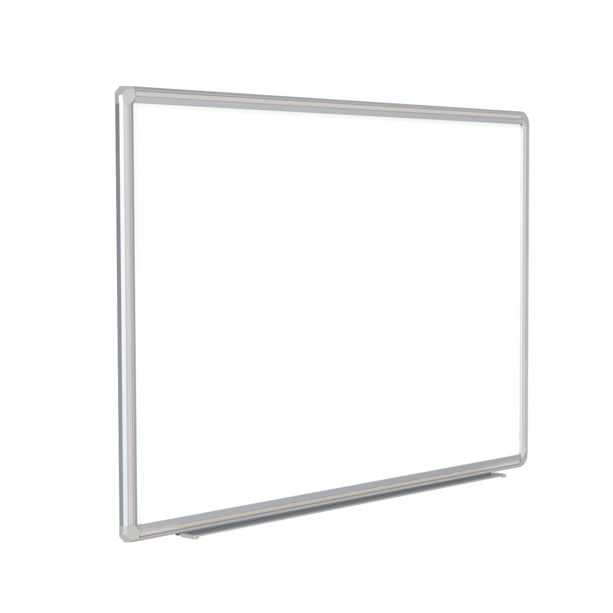 Ghent Porcelain Whiteboard, Magnetic w/ DecoAurora Aluminum Frame, 4'H x 4'W, Gray_1