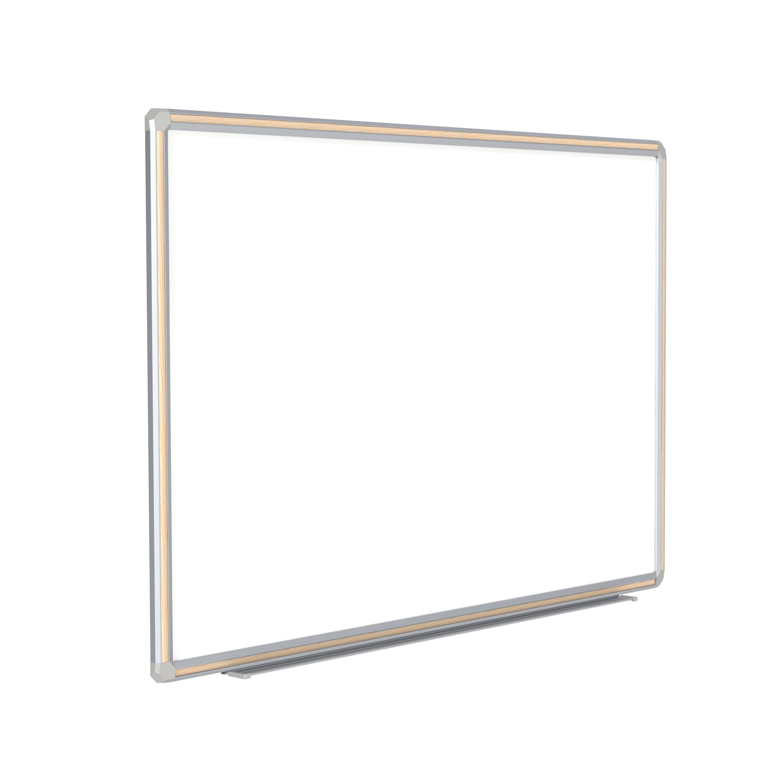 Ghent Porcelain Whiteboard, Magnetic w/ DecoAurora Aluminum Frame, 4'H x 12'W, Light Maple_1