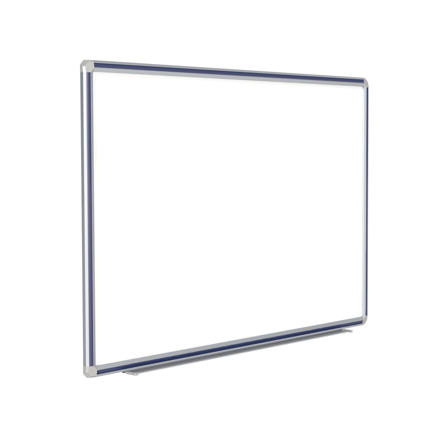 Ghent Porcelain Whiteboard, Magnetic w/ DecoAurora Aluminum Frame, 3'H x 4'W, Navy Blue_1