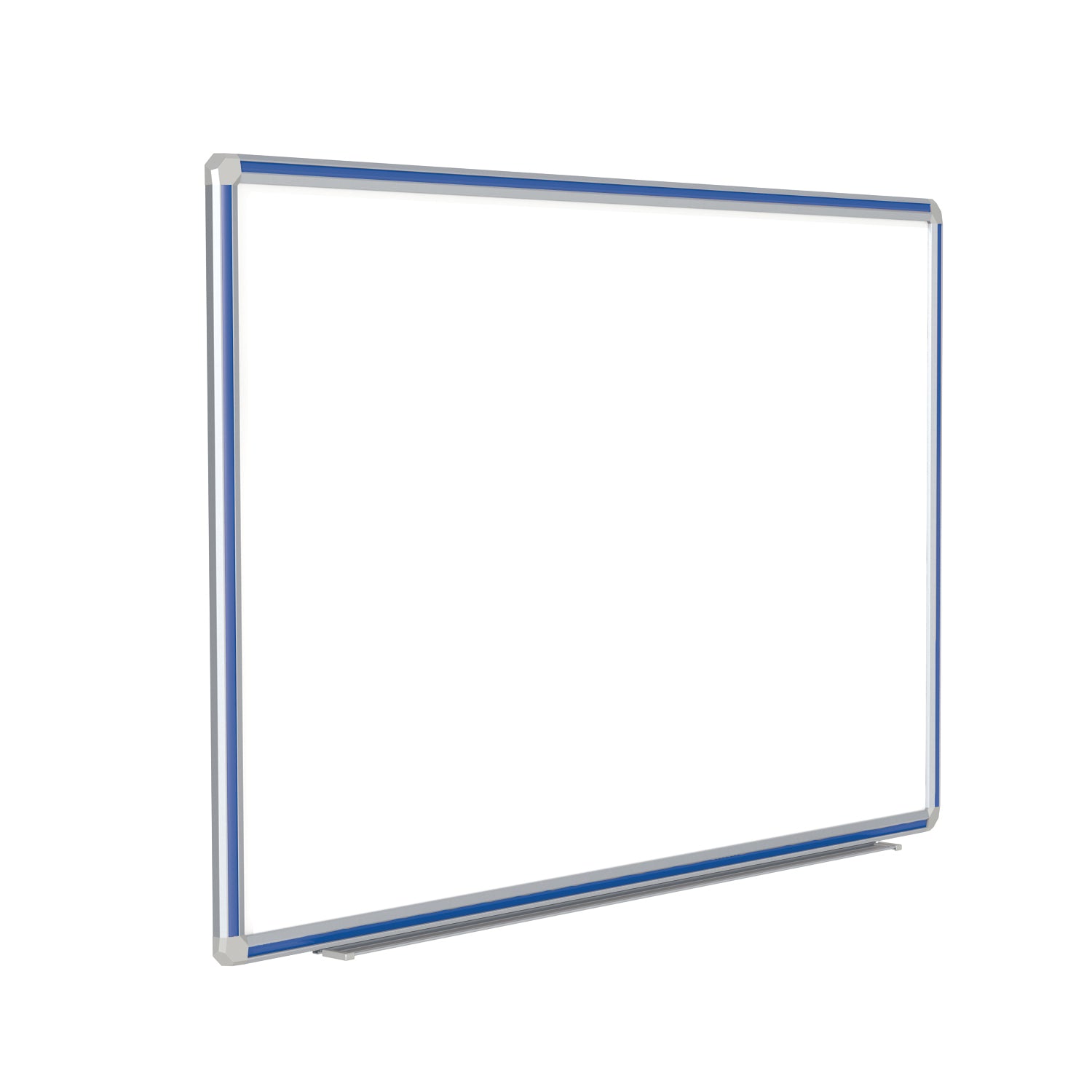 Ghent Porcelain Whiteboard, Magnetic w/ DecoAurora Aluminum Frame, 3'H x 4'W, Royal Blue_1