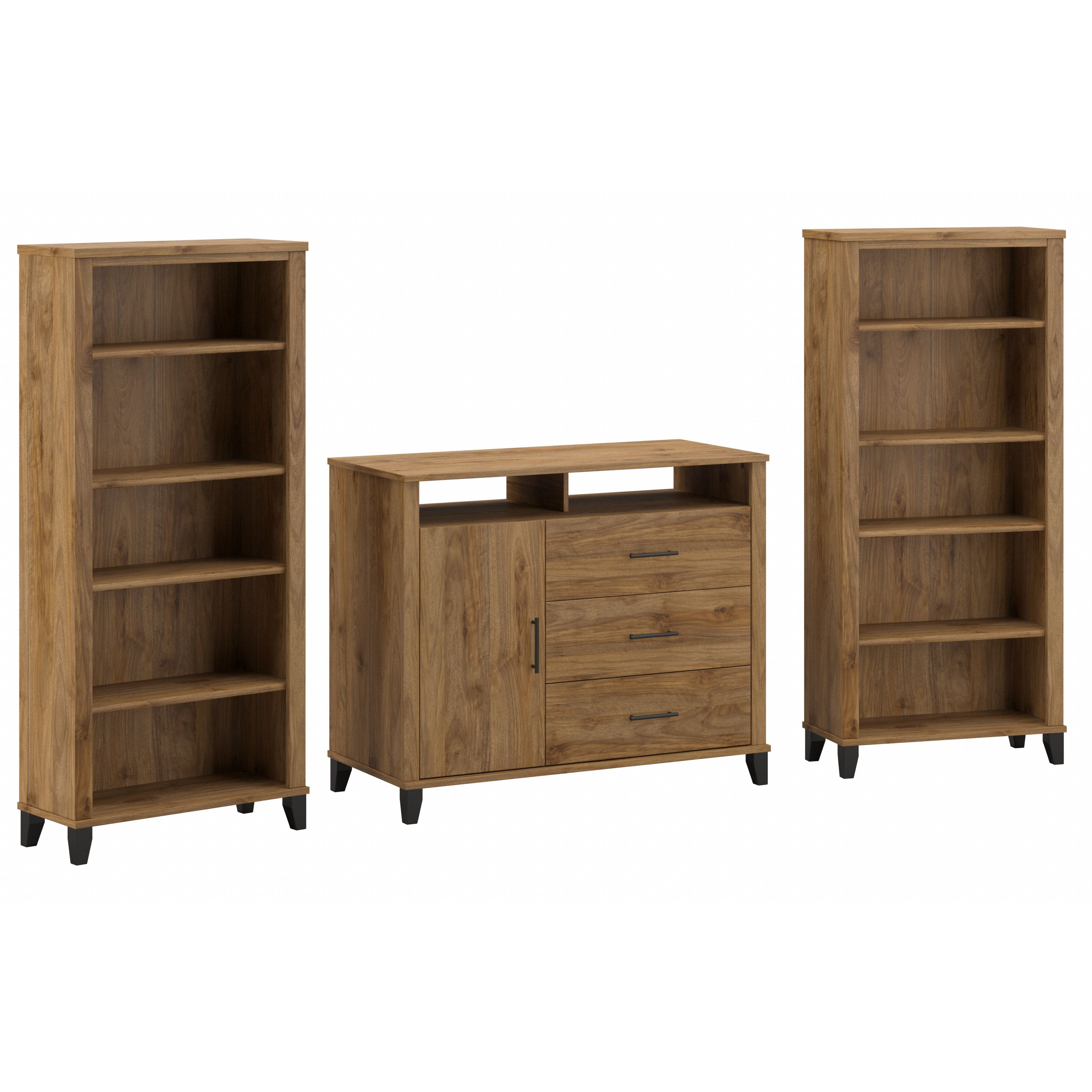 Bush Furniture Somerset Entertainment Center | Fresh Walnut_0