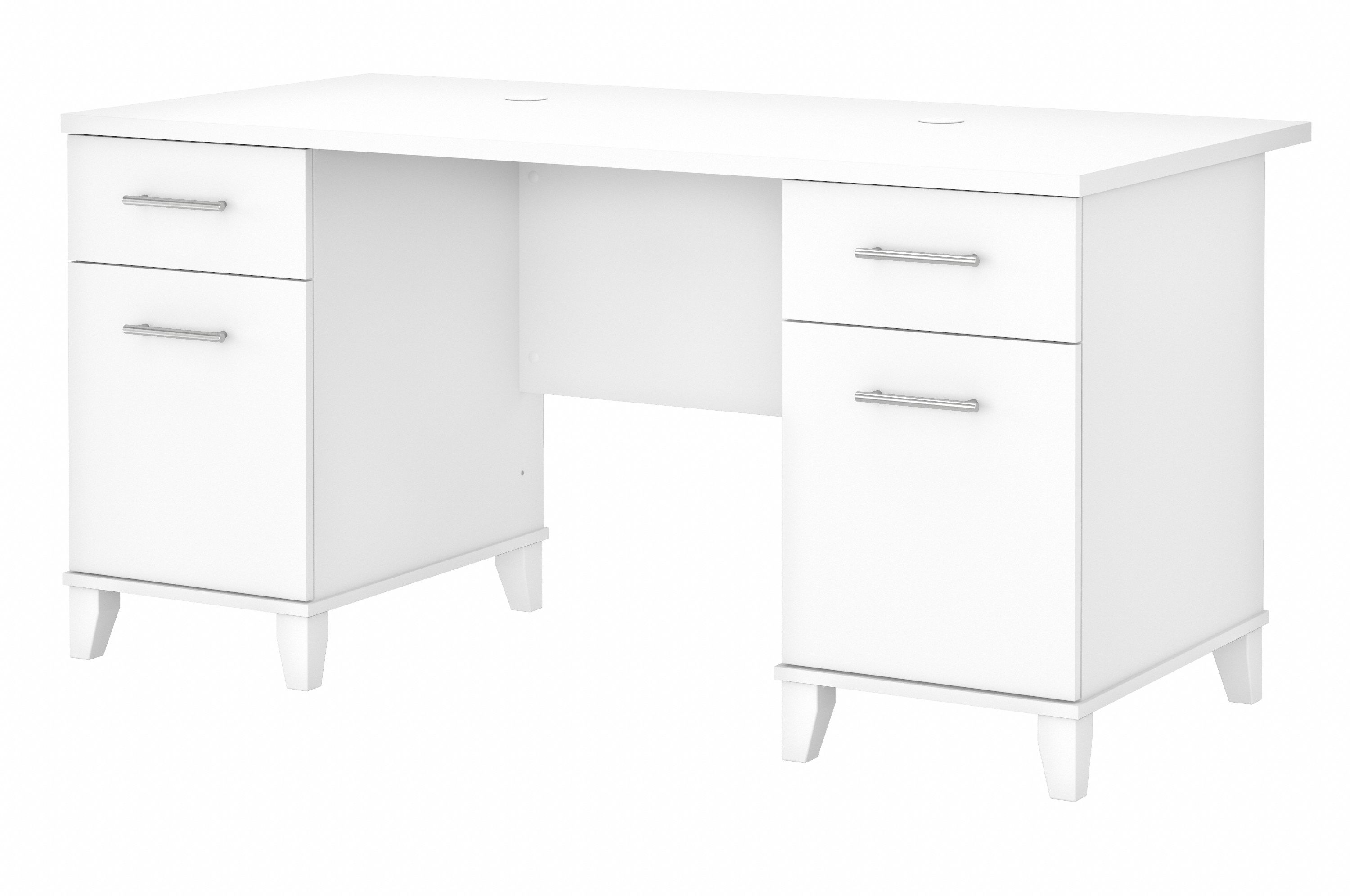 Bush Furniture Somerset 60W Office Desk with Drawers | White_0