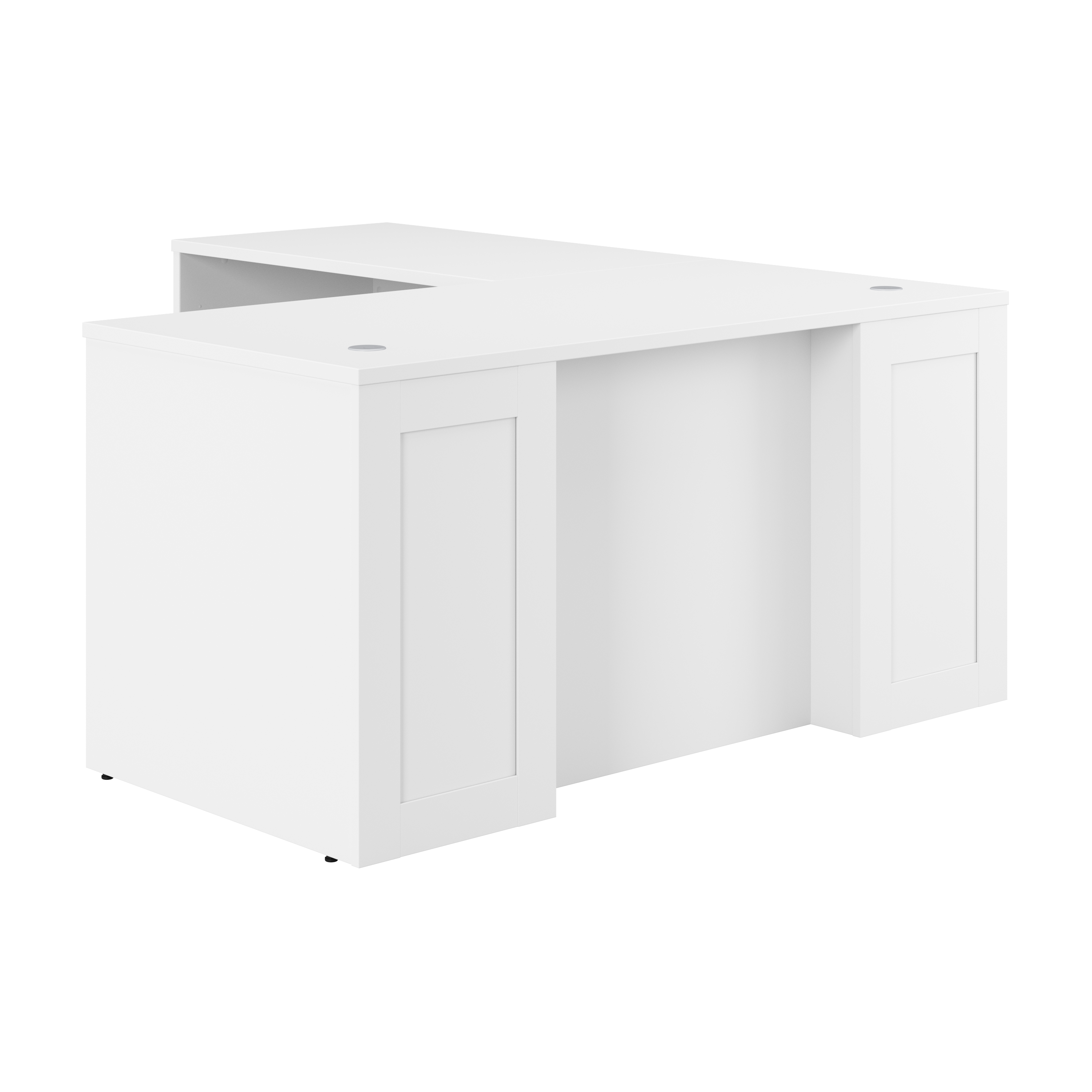 Bush Business Furniture Hampton Heights 60W x 30D Executive L-Shaped Desk | White_0