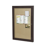 Ghent 1 Door Enclosed Vinyl Bulletin Board w/ Bronze Frame, 3'H x 2'W, Caramel_2