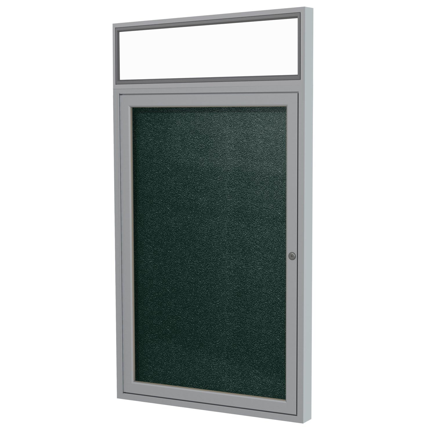 Ghent 1 Door Enclosed Vinyl Bulletin Board w/ Satin Headliner Frame, 3&#39;H x 2&#39;W, Ebony_1