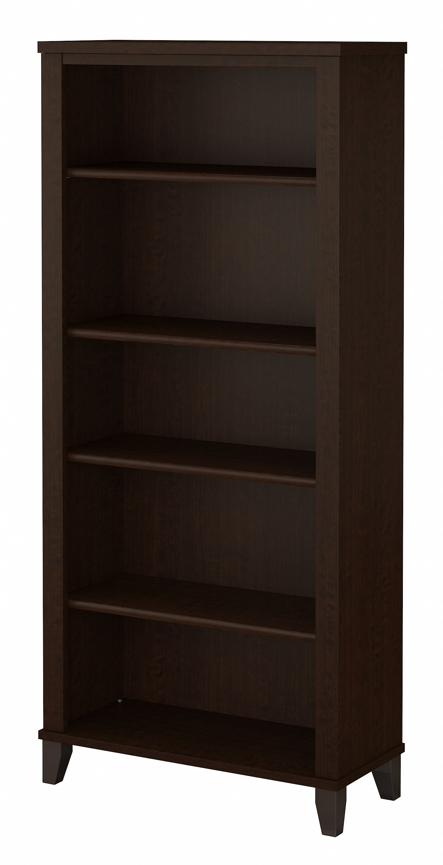 Bush Furniture Somerset Tall 5 Shelf Bookcase | Mocha Cherry/White_0