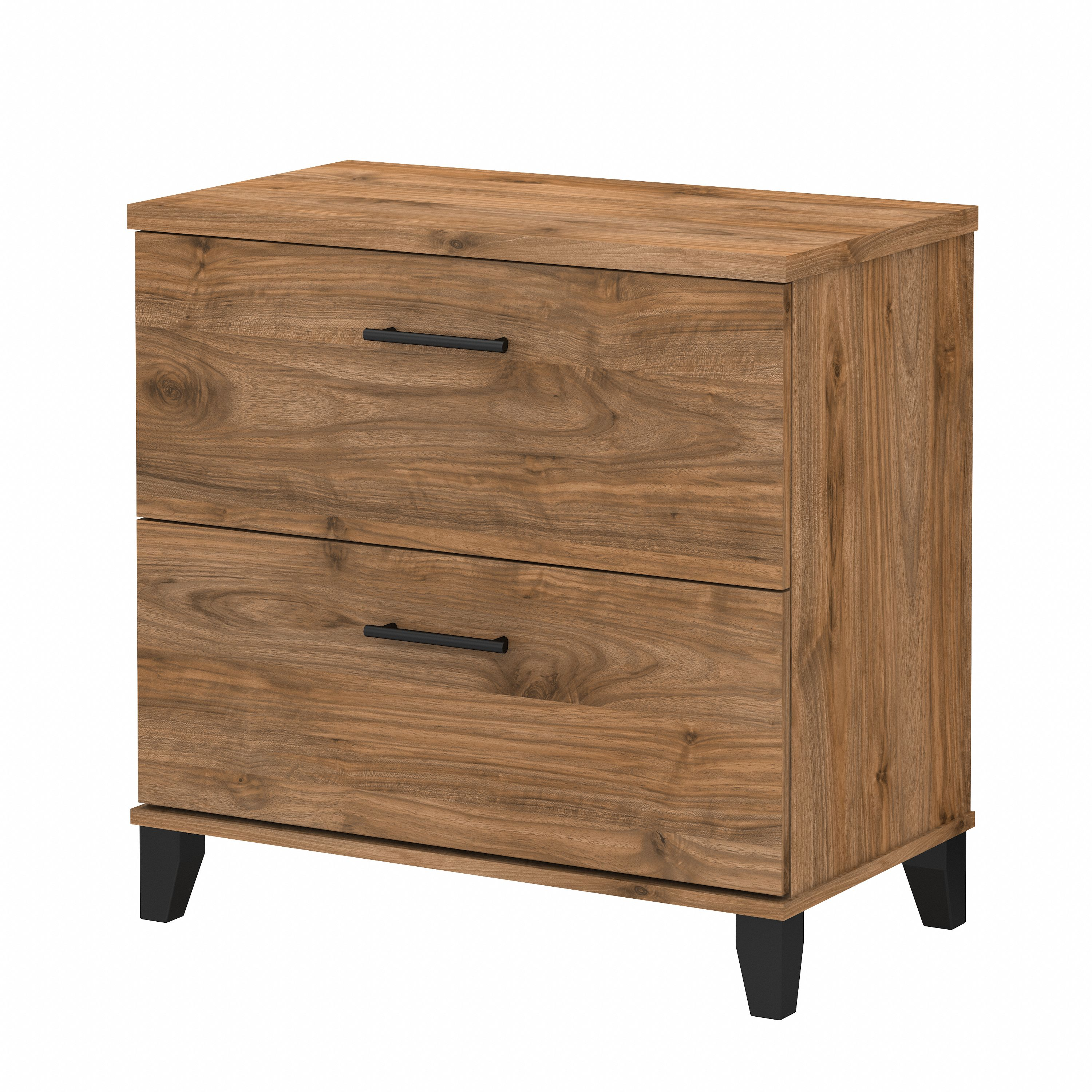 Bush Furniture Somerset 2 Drawer Lateral File Cabinet | Fresh Walnut/White_0