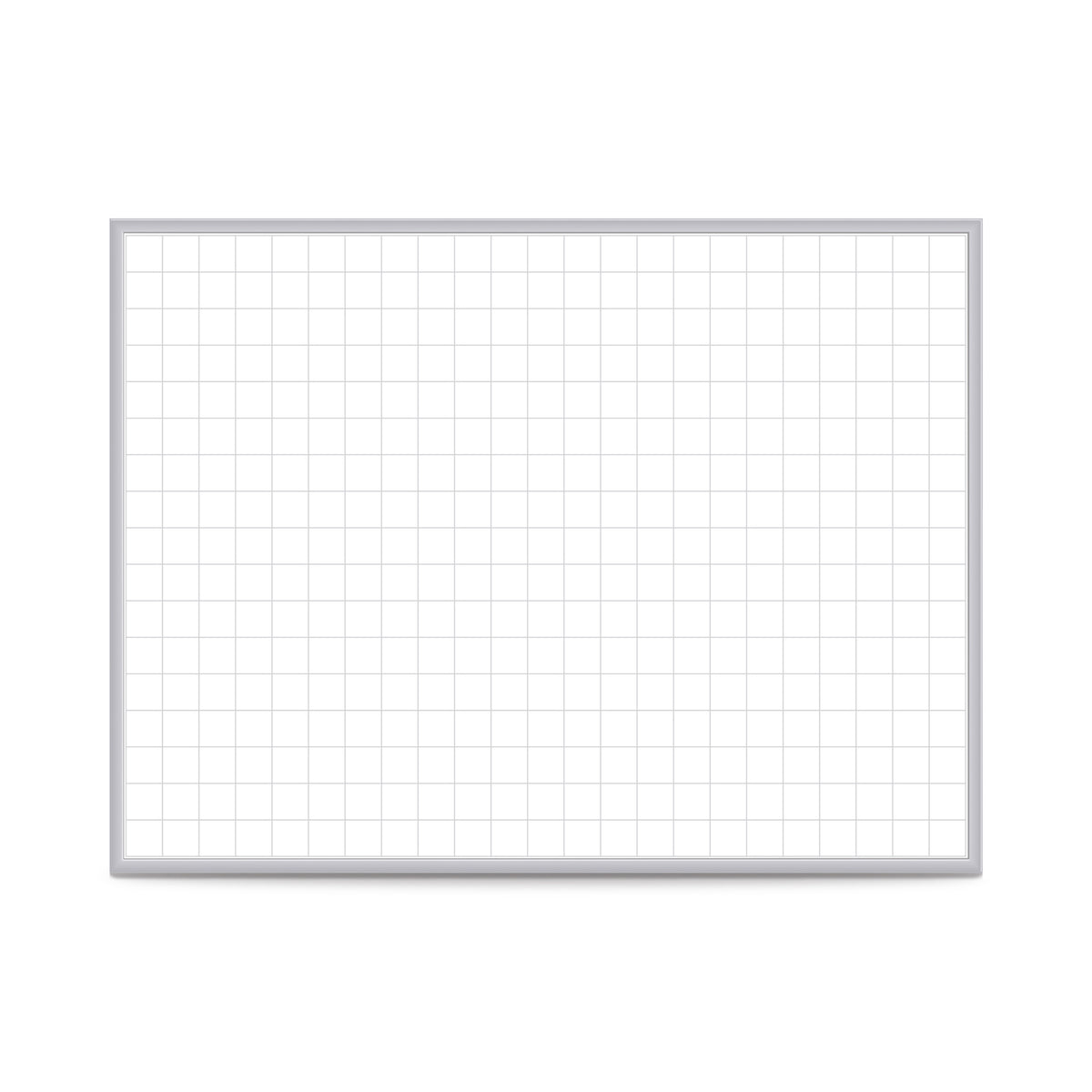 Ghent 2"x2" Grid Whiteboard, Magnetic, 2'H x 3'W_0
