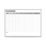 Ghent OR Schedule Whiteboard, Non-magnetic, 4'H x 8'W_0