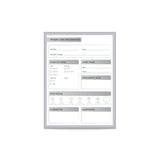 Ghent Patient Room Whiteboard, Non-magnetic, 3'H x 2'W_0