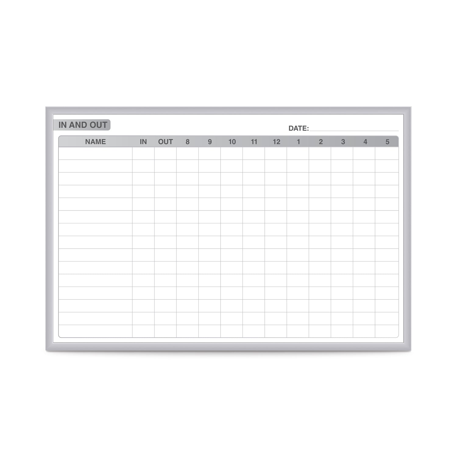 Ghent In/Out Whiteboard, Non-magnetic, 2'H x 3'W_0