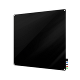 Ghent Harmony Glassboard w/ Standoffs, Magnetic, Radius Corners, 4'H x 4'W, Black_0