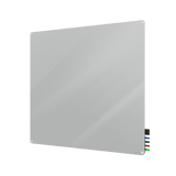 Ghent Harmony Glassboard w/ Standoffs, Magnetic, Radius Corners, 4'H x 4'W, Gray_0