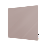 Ghent Harmony Glassboard w/ Standoffs, Magnetic, Radius Corners, 4'H x 4'W, Lilac Gray_0