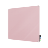 Ghent Harmony Glassboard w/ Standoffs, Magnetic, Radius Corners, 4'H x 4'W, Rose_0