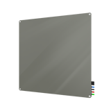 Ghent Harmony Glassboard w/ Standoffs, Non-magnetic, Radius Corners, 4'H x 4'W, Smoke_0