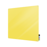 Ghent Harmony Glassboard w/ Standoffs, Magnetic, Radius Corners, 4'H x 4'W, Yellow_0