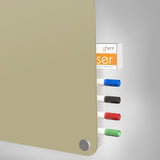 Ghent Harmony Glassboard w/ Standoffs, Non-magnetic, Radius Corners, 4'H x 6'W, Beige_2