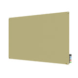 Ghent Harmony Glassboard w/ Standoffs, Non-magnetic, Radius Corners, 4'H x 6'W, Beige_1