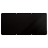 Ghent Harmony Glassboard w/ Standoffs, Magnetic, Square Corners, 4'H x 10'W, Black_0