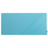 Ghent Harmony Glassboard w/ Standoffs, Magnetic, Square Corners, 4'H x 10'W, Blue_0