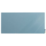Ghent Harmony Glassboard w/ Standoffs, Magnetic, Radius Corners, 4'H x 10'W, Denim_0