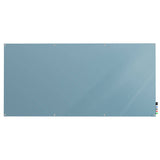 Ghent Harmony Glassboard w/ Standoffs, Magnetic, Square Corners, 4'H x 10'W, Denim_0