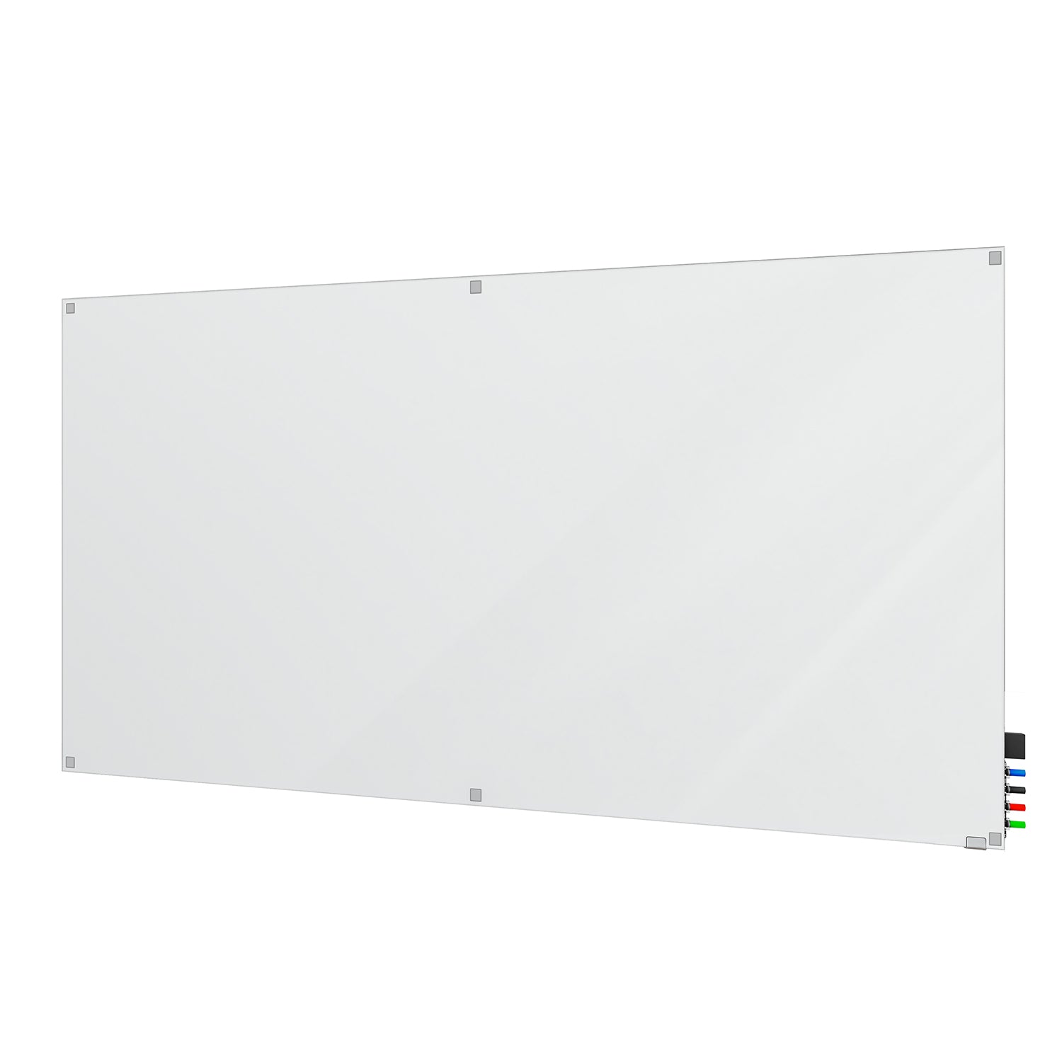 Ghent Harmony Frosted Glass Whiteboard w/ Square Corners, 4'H x 6'W_1