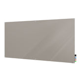Ghent Harmony Glassboard w/ Standoffs, Non-magnetic, Square Corners, 4'H x 8'W, Lilac Gray_1