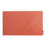 Ghent Harmony Glassboard w/ Standoffs, Magnetic, Radius Corners, 4'H x 8'W, Peach_0