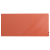 Ghent Harmony Glassboard w/ Standoffs, Non-magnetic, Radius Corners, 4'H x 10'W, Peach_0