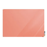 Ghent Harmony Glassboard w/ Standoffs, Magnetic, Radius Corners, 3'H x 4'W, Peach_0