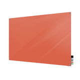 Ghent Harmony Glassboard w/ Standoffs, Magnetic, Square Corners, 2'H x 3'W, Peach_1