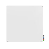 Ghent Harmony Glassboard w/ Standoffs, Non-magnetic, Radius Corners, 4'H x 4'W, White_1