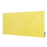 Ghent Harmony Glassboard w/ Standoffs, Non-magnetic, Square Corners, 4'H x 8'W, Yellow_1