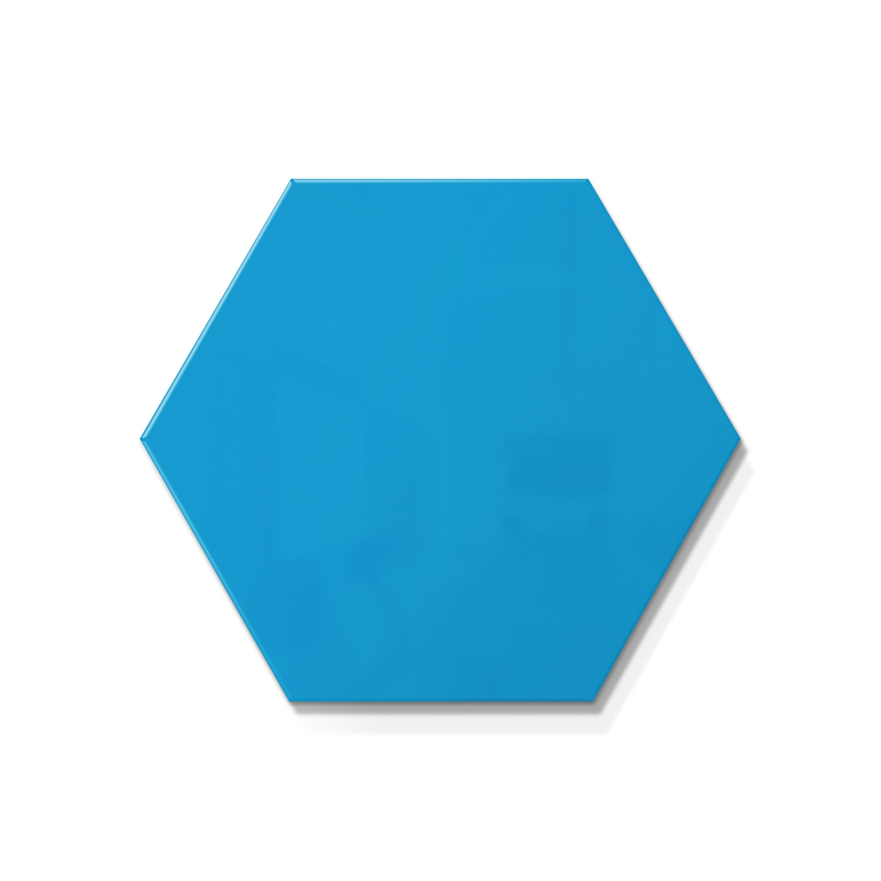 Ghent Hex LINK Powder-Coated Steel Whiteboard, Magnetic, Bright Blue, 18" x 21_0