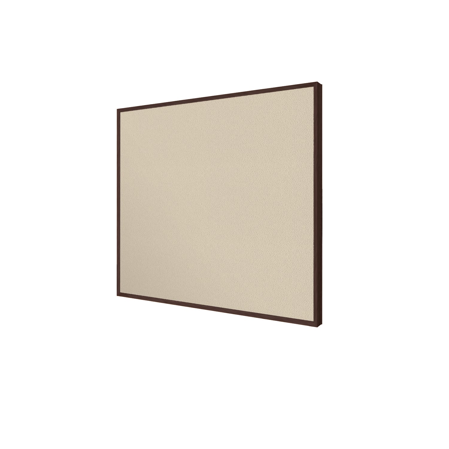 Ghent Fabric Bulletin Board w/ Modern Cherry Impression Frame, 3'H x 4'W, Beige_0