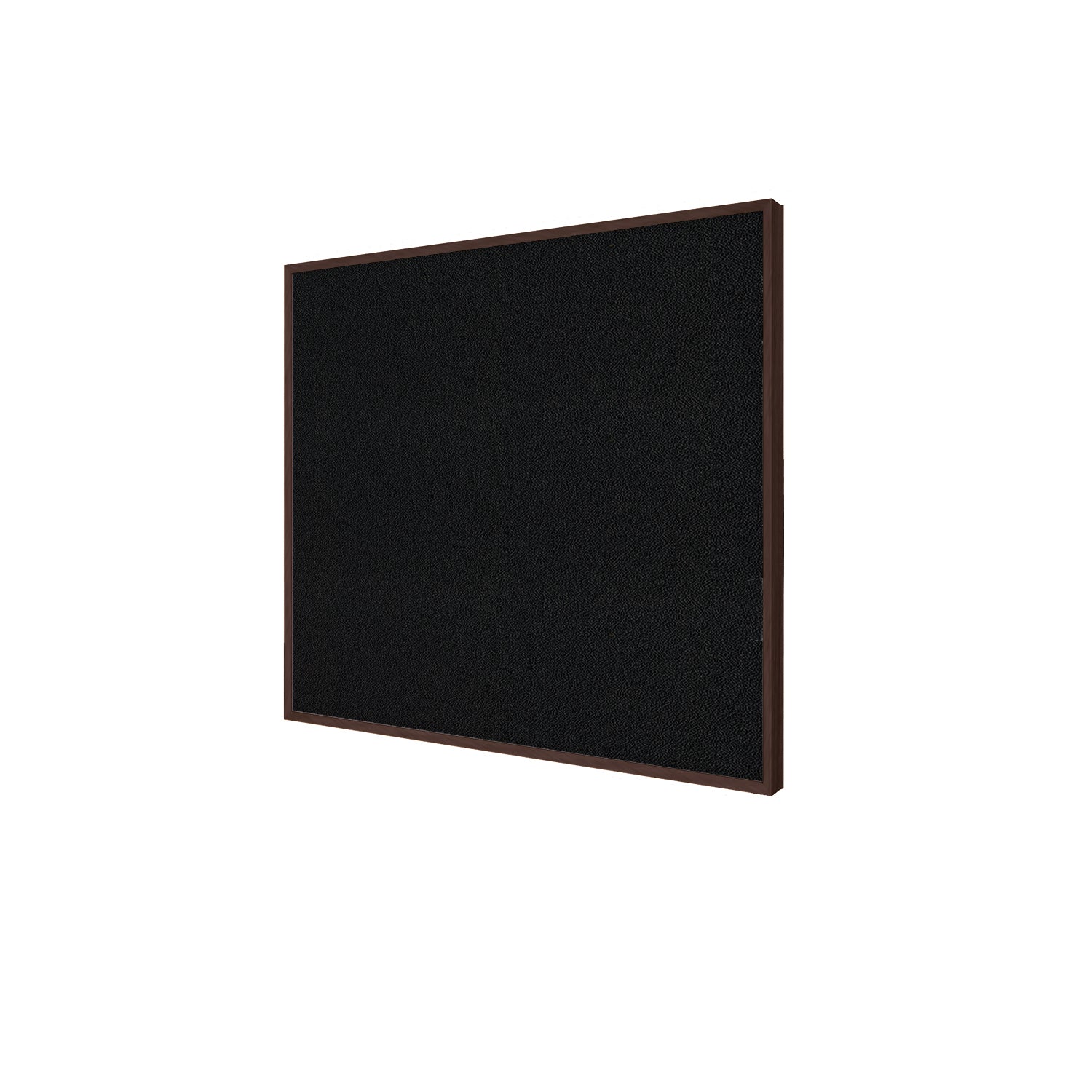 Ghent Fabric Bulletin Board w/ Modern Cherry Impression Frame, 3'H x 4'W, Black_0