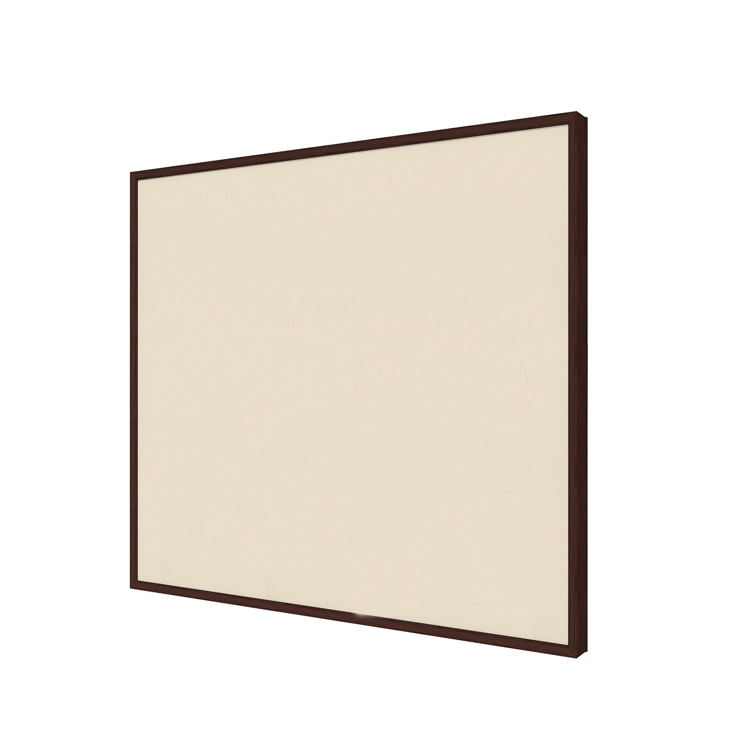 Ghent Fabric Bulletin Board w/ Modern Espresso Impression Frame, 3'H x 4'W, Beige_0