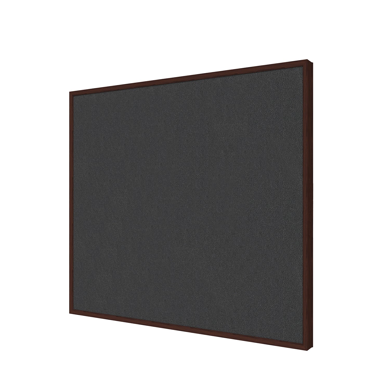 Ghent Fabric Bulletin Board w/ Modern Espresso Impression Frame, 3'H x 4'W, Black_0