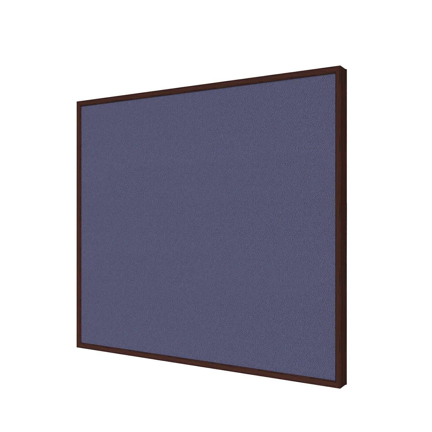 Ghent Fabric Bulletin Board w/ Modern Espresso Impression Frame, 3'H x 4'W, Blue_0