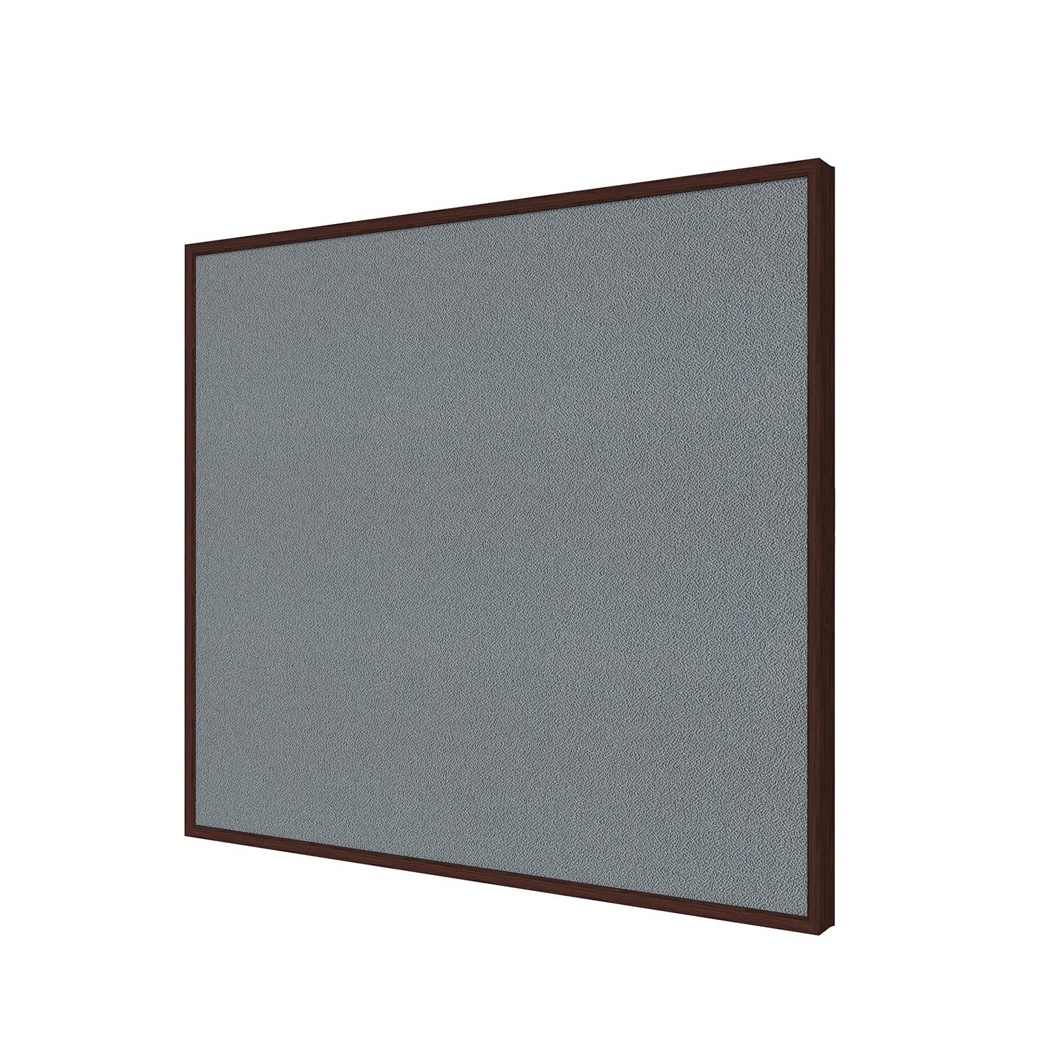 Ghent Fabric Bulletin Board w/ Modern Espresso Impression Frame, 3'H x 4'W, Gray_0